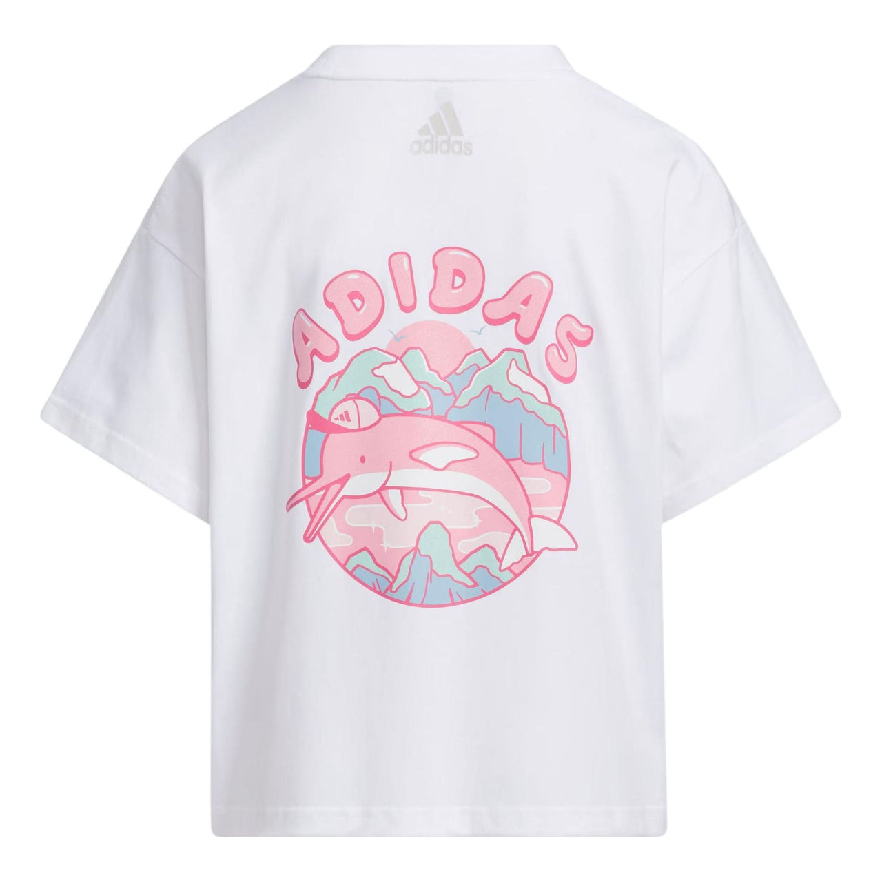 (GS) adidas Pemslou AP T-Shirt Asia Sizing 'White Pink' JF3861