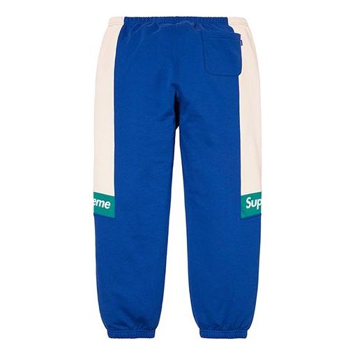 Supreme Color Blocked Sweatpants 'Blue White Green' SUP-SS20-362