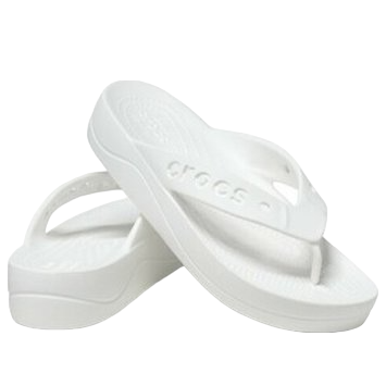 (WMNS) Crocs Baya Platform Flip-Flops 'White' 208395-100