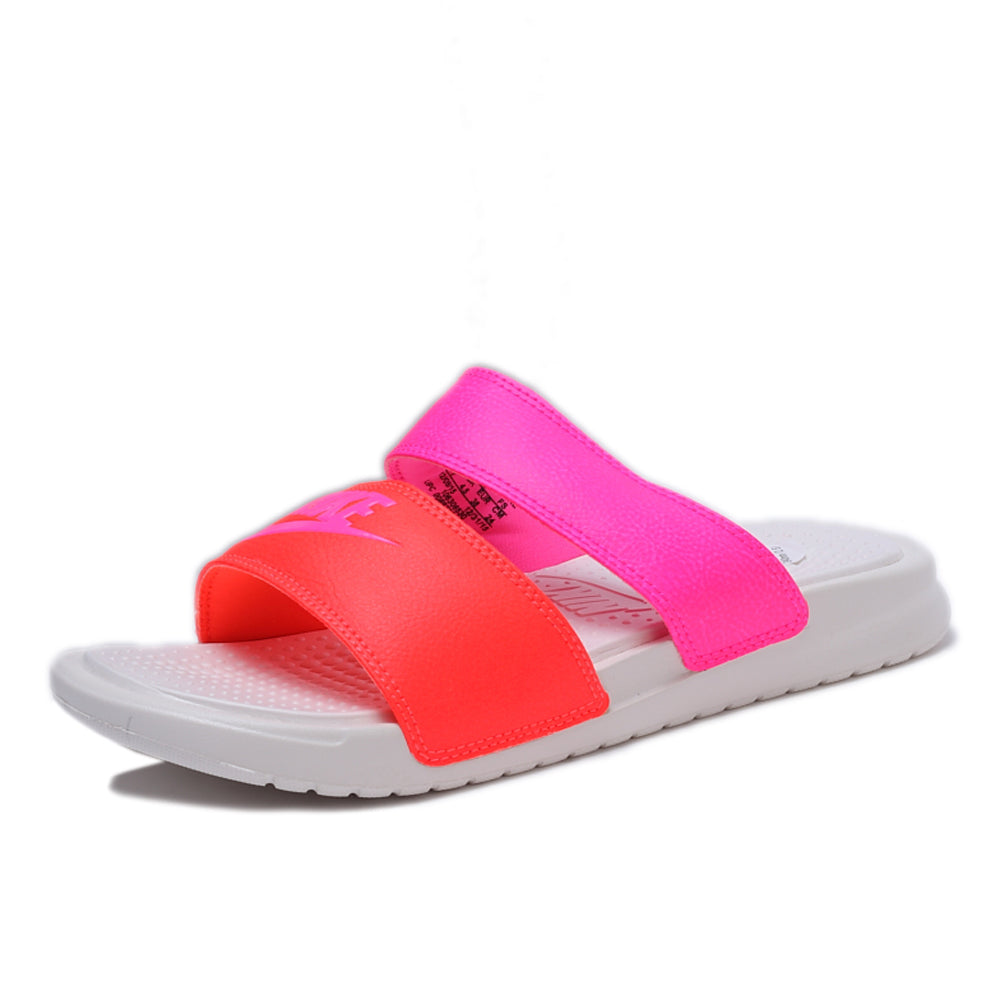 (WMNS) Nike Benassi Duo Ultra Slide 'Pink Orange White' 819717-068