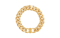 CELINE Triomphe Gourmette Bracelet In Brass With Gold Finish