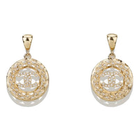 CHANEL Crystal Earrings Women's Gold