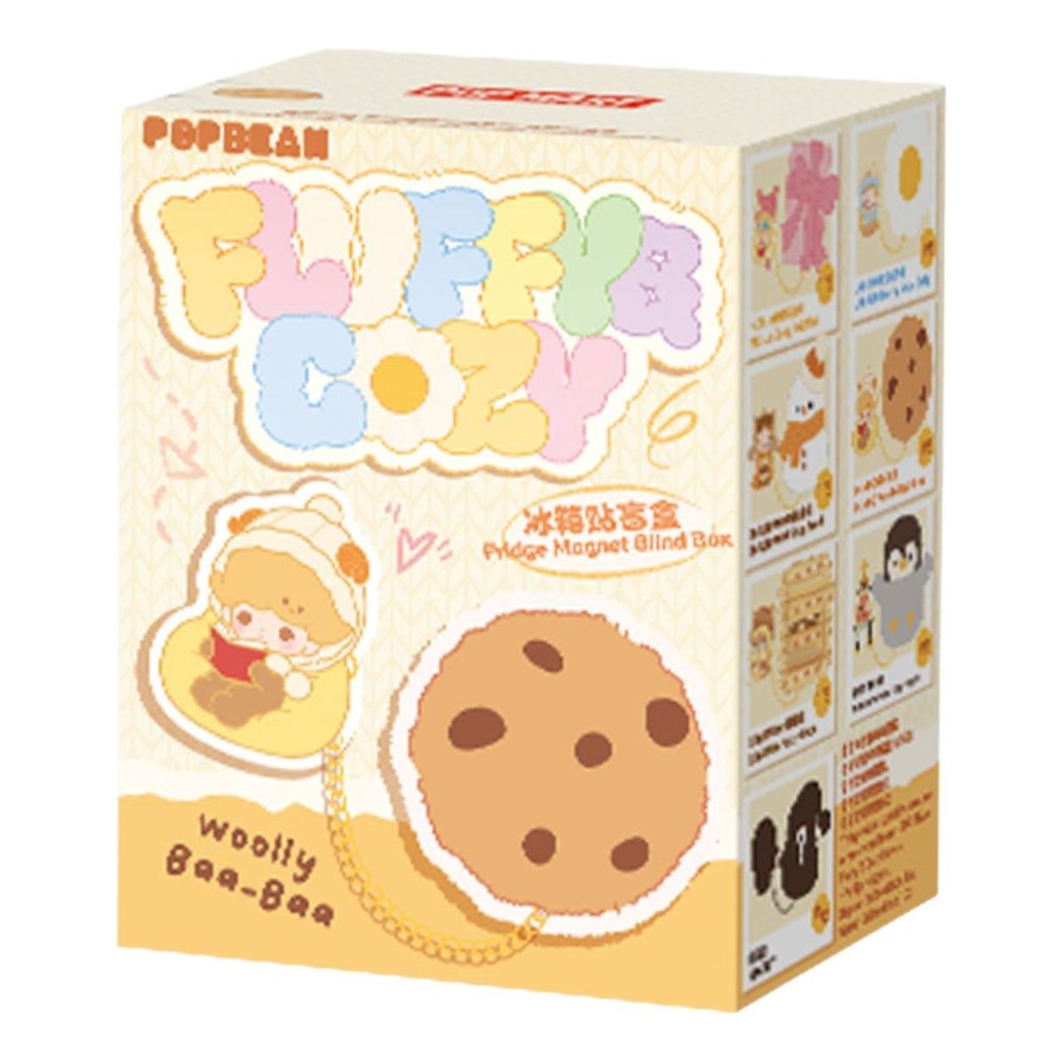 Pop Mart Pop Bean Fluffy and Cozy Fridge Magnet Sealed Case (1 Blind Box) PPMT-2511-0052-1011077702