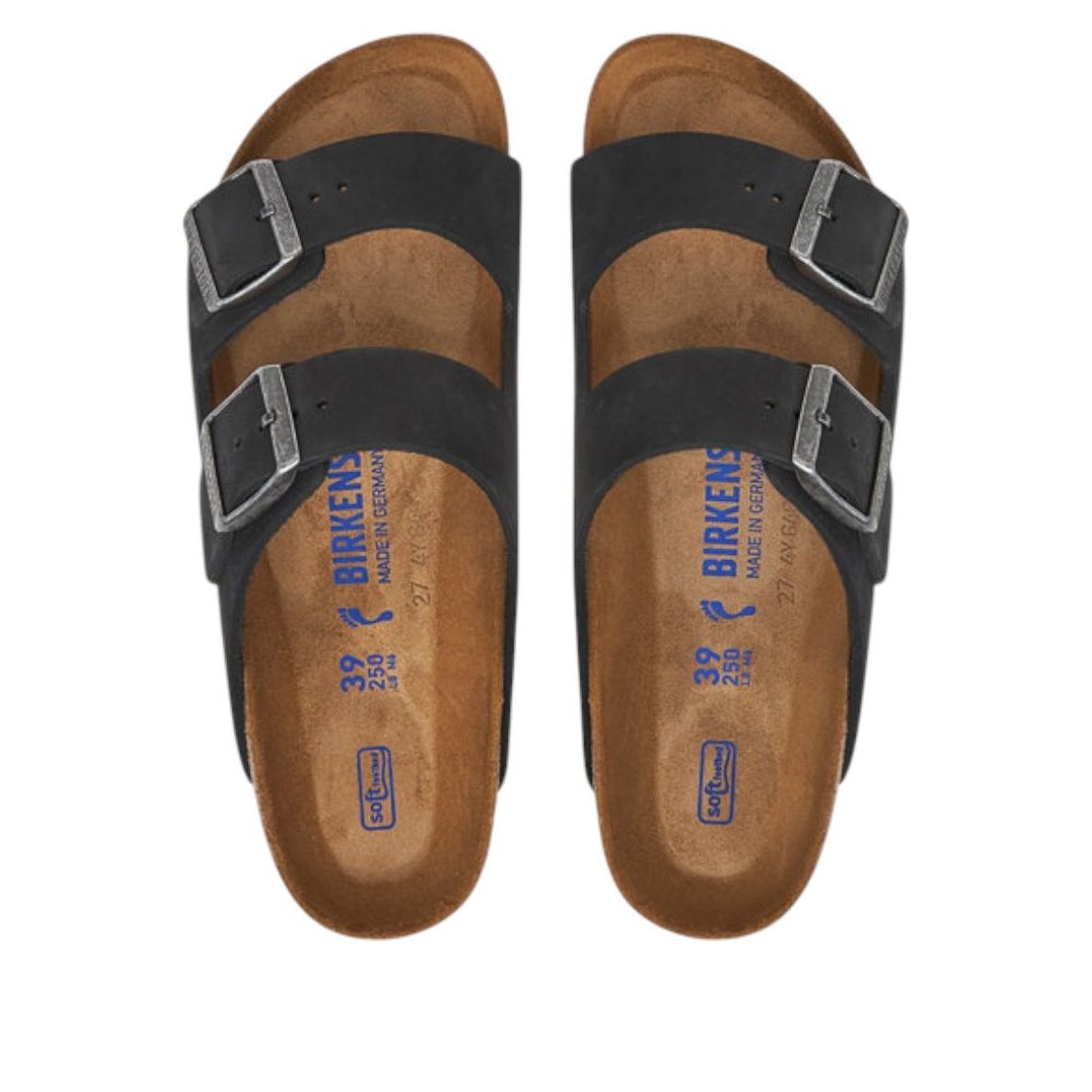 Birkenstock Arizona Soft Footbed Nubuck Leather 'Black' 1019035
