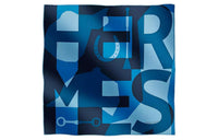 HERMES Silk Scarves Men's Marine Blue