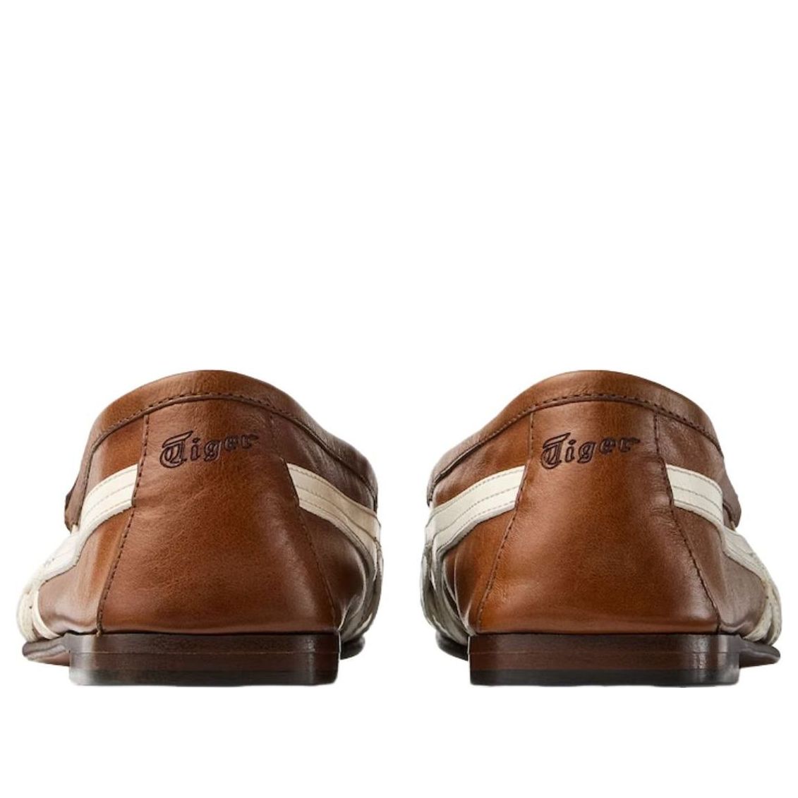 VERSACE x Onitsuka Tiger Sakura Leather Moccasins 'Brown White' 1023851-1A17746-2NM8J