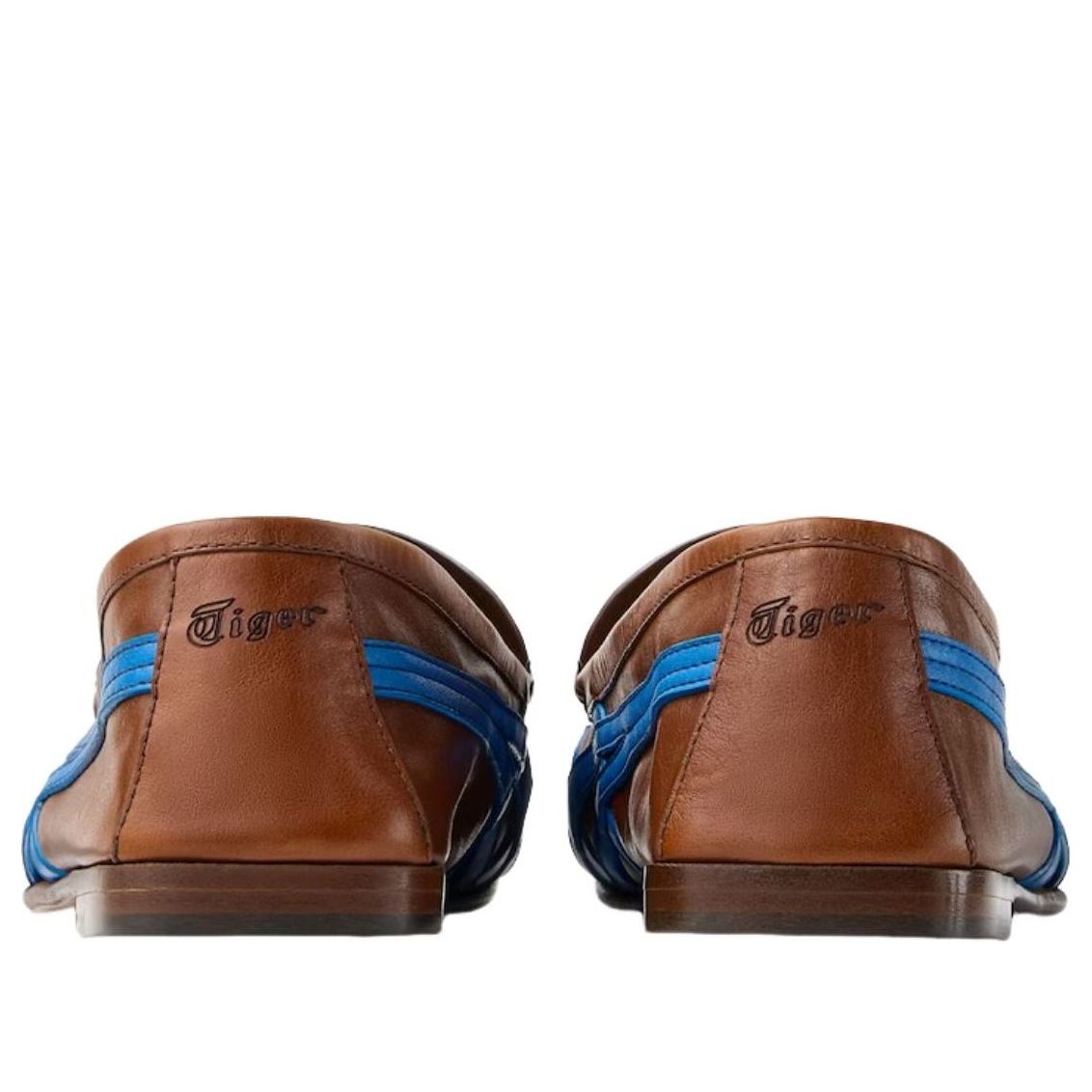 VERSACE x Onitsuka Tiger Sakura Leather Moccasins 'Brown Blue' 1023851-1A17746-2NM9J