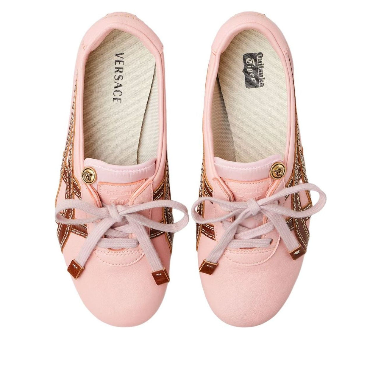 (WMNS) VERSACE x Onitsuka Tiger Tai-Chi Sakura Nappa 'Pink Brown' 1025116-1A17737-2P5FJ