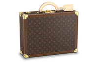 LOUIS VUITTON Canvas With Leather Trim Handheld Hard Case Unisex Brown