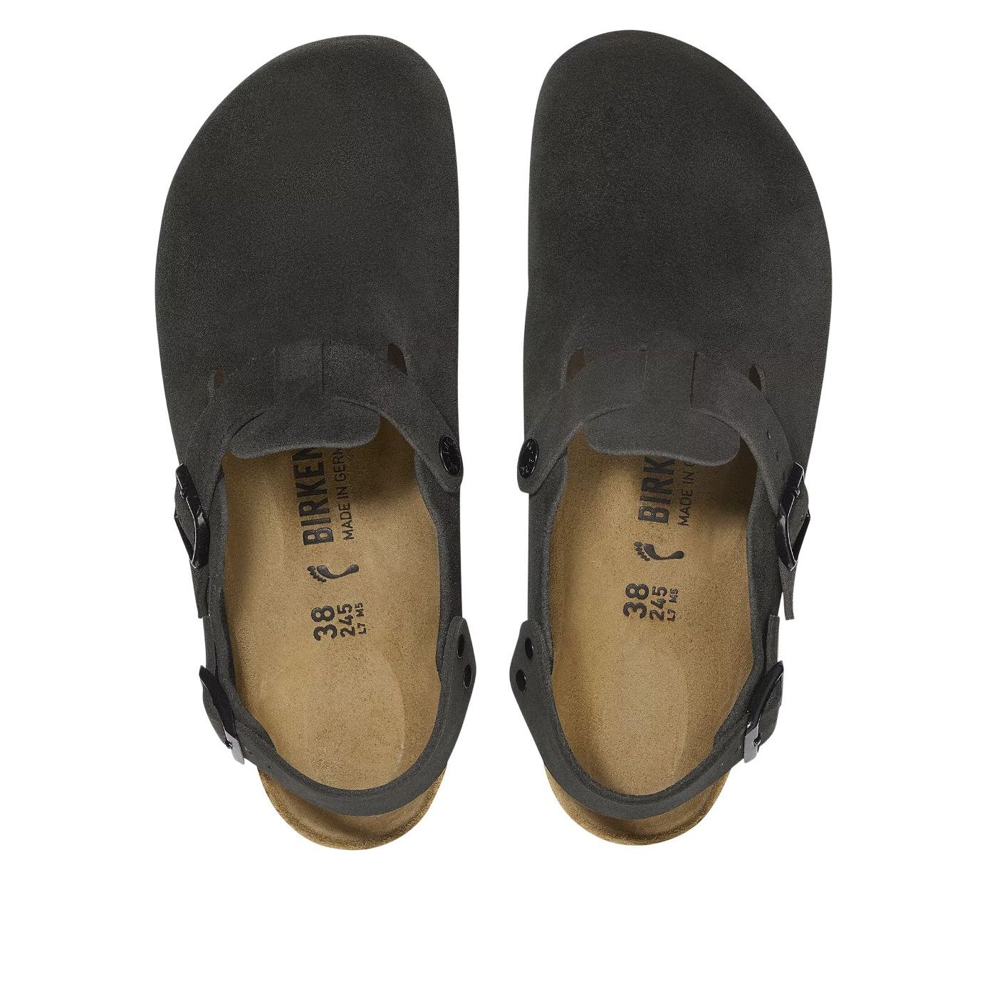 Birkenstock Tokio Taupe Suede Sandals 'Black' 1028337