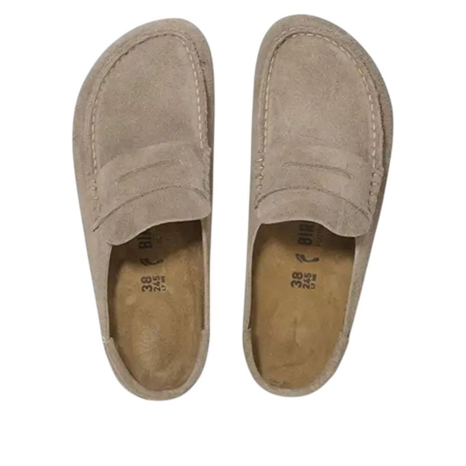 Birkenstock Naples Wrapped Suede Leather 'Taupe' 1029675
