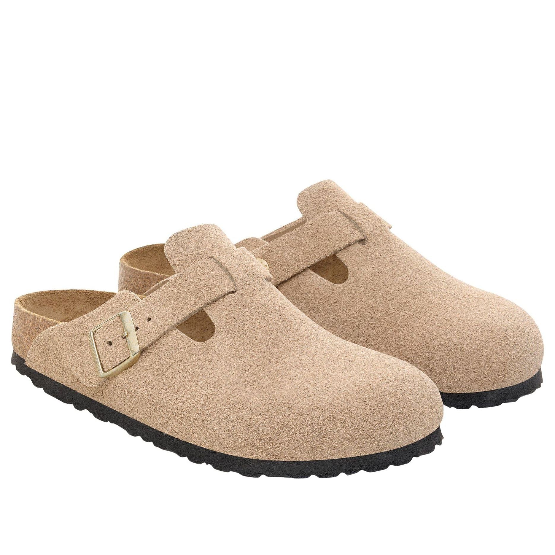 Birkenstock Boston Suede Leather 'Sandcastle' 1030855