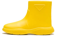 PRADA Pull On Rain Booties Sunny Yellow Rubber Women's