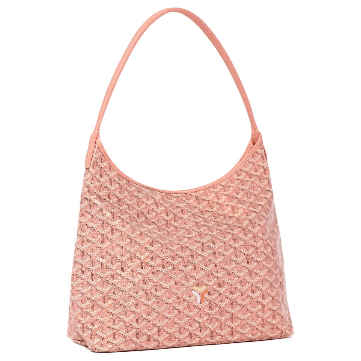 GOYARD Bohème Hobo Canvas With Calfskin Hobo Bag, Handbag, Shoulder Bag Women's Pearl Pink