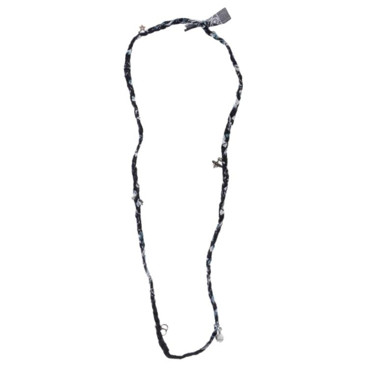DIOR Fabric Necklaces Unisex Blue