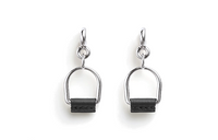 HERMES Calfskin Palladium-Plated Metal Earrings Women's Silver