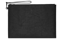 SAINT LAURENT Lambskin File Folder Clutch Men's Black