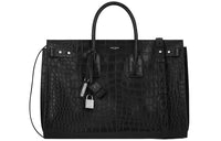 SAINT LAURENT Cow Leather Handbag Men's Black