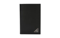 PRADA Saffiano Cow Leather Card Holder Men's Black