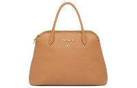 PRADA Genuine Leather Shoulder Bag Crossbody Bag Handbag Women's Brown