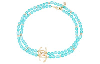 CHANEL Metal Necklaces Women's Blue
