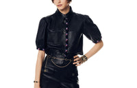 CHANEL 24 New Spring And Summer Arrivals Shirt Women's Dark Marine Blue