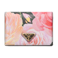 PRADA Leather Wallet Small Size Women's Multicolor