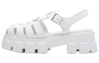 PRADA Monolith Foam Rubber 55mm Sandals White Women's