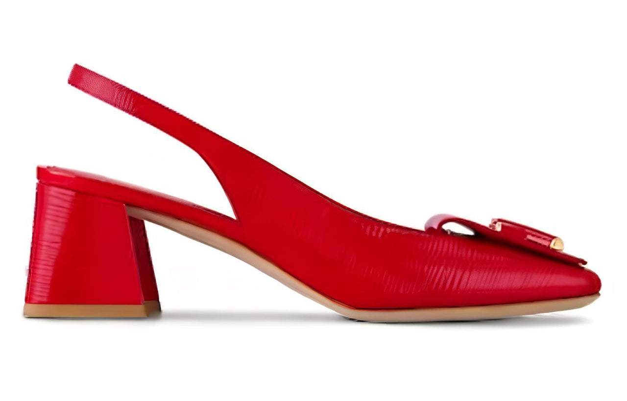 LOUIS VUITTON Spool Heel High Heels Women's Red
