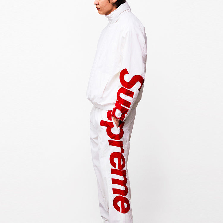 Supreme Spellout Track Jacket 'White Red' SUP-SS21-407