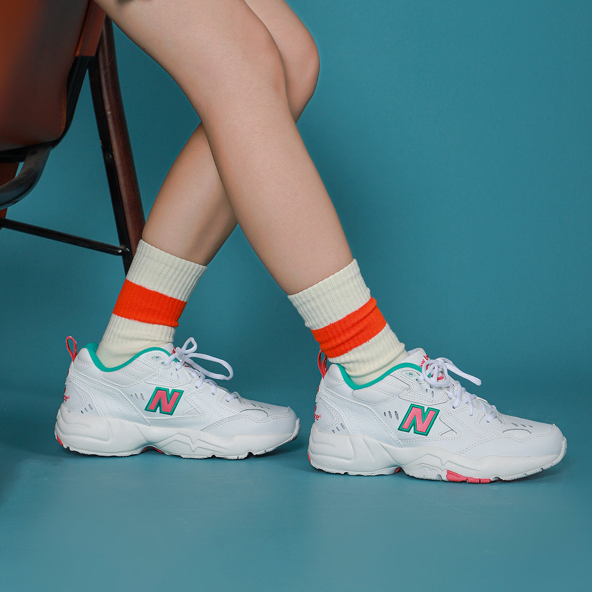 (WMNS) New Balance 608 Series 'White Green' WX608WT1