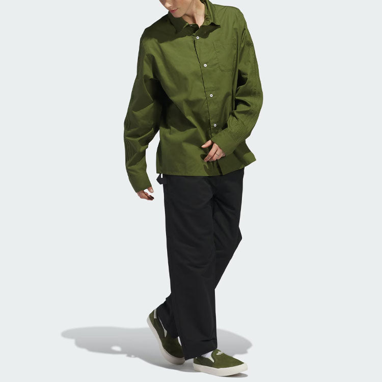 adidas Originals Shmoofoil Button Up Asia Sizing 'Green White' IU0081