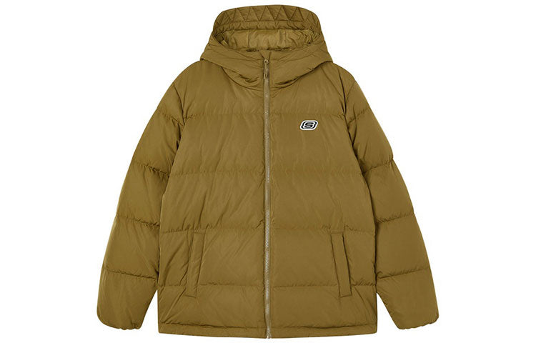 Skechers Solid Color Sports Casual Hooded Down Jacket 'Multi-Color' L420M146