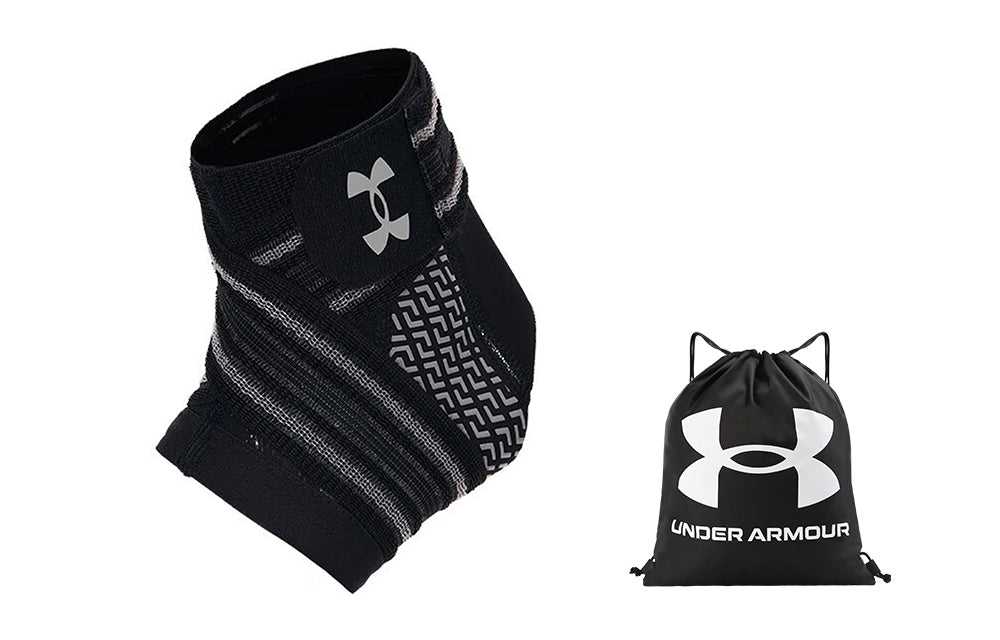 Under Armour Strap Sports Ankle Guard Adjustable Bandage Rope Drawstring Package Set 'Black' 23510702-001