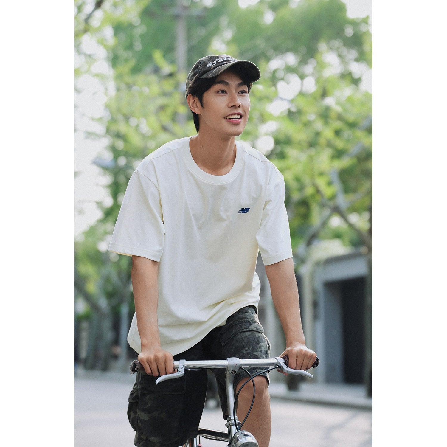 New Balance Running Duo Graphic T-Shirt Asia Sizing 'Ivory' NEE26121-IV