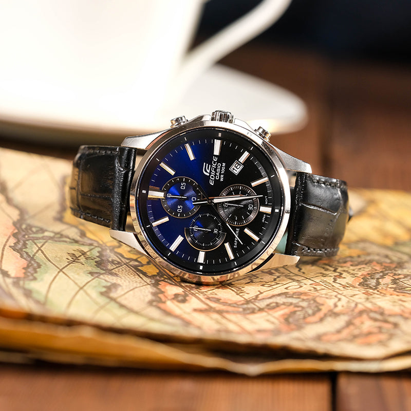 CASIO Quartz Waterproof Sapphire Crystal EDIFICE Blue Mens Royal Blue Analog EFB-530L-2AVUPR