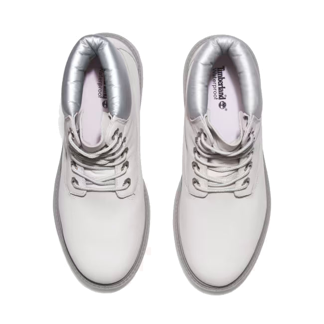 (WMNS) Timberland Heritage 6 Inch Boots 'White Nubuck and Silver' A5MA8143