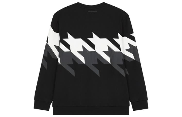 New Balance Sweatshirt Asia Sizing 'Black White Grey' 5CC37253-BK