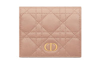 DIOR Caro Calfskin Wallet Women's Pink