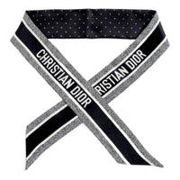 DIOR Twill Silk Silk Scarves Women's Black