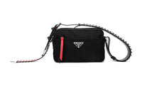PRADA Fabric Small Square Bag Shoulder Bag Crossbody Bag Women's Black