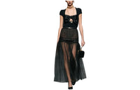 CHANEL Casual Long Skirts Women's Black