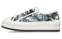 DIOR Walk'n'Dior Platform Shoes Low-Top Skateboard Shoes Women's Denim Blue