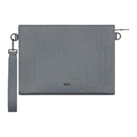 DIOR Cow Leather Clutch Men's Dark Gray