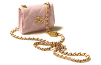 CHANEL Cow Leather Chain Bag Handheld Shoulder Bag Crossbody Bag Regular Women's Pink