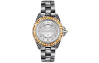 CHANEL J12 Collection Wrist Watch Quartz Movement Ceramic Strap Silver Dial Women's