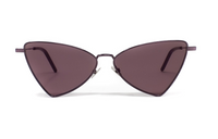 SAINT LAURENT Metal Irregular Shape Sunglasses Women's Black