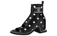 LOUIS VUITTON Moonlight Ankle Boots Women's Black White