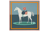 HERMES Silk Scarves Men's Slate Gray