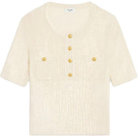CELINE Embroidered Top In Wool